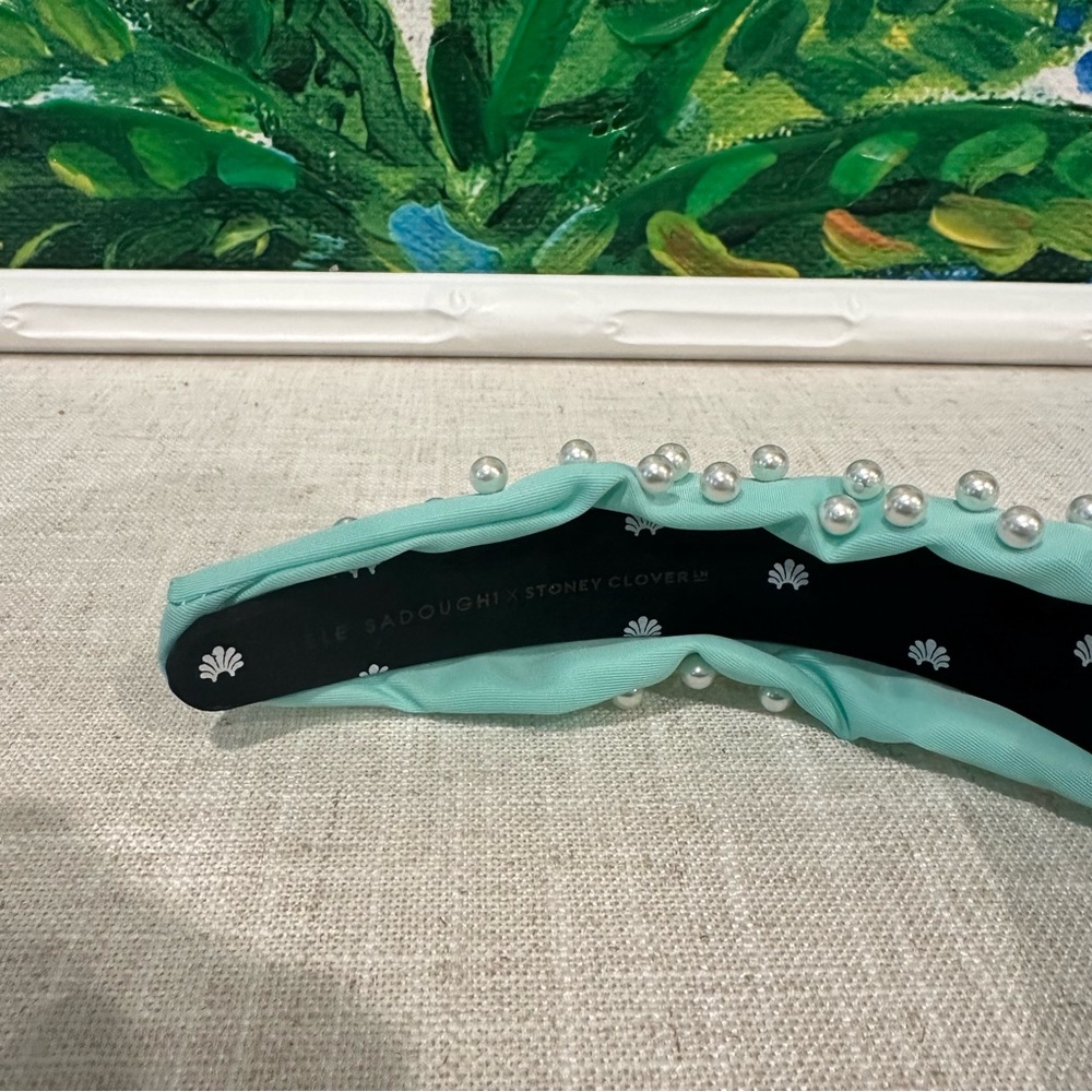 Lele Sadoughi x Stoney Clover Lane Cotton Candy Pearl Headband GUC - Picture 2 of 5
